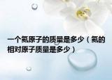 一個(gè)氦原子的質(zhì)量是多少（氦的相對(duì)原子質(zhì)量是多少）