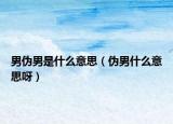 男偽男是什么意思（偽男什么意思呀）