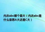 內(nèi)衣abc哪個(gè)最大（內(nèi)衣abc是什么意思A大還是C大）