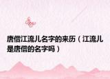 唐僧江流兒名字的來歷（江流兒是唐僧的名字嗎）