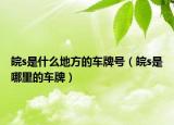 皖s是什么地方的車牌號（皖s是哪里的車牌）