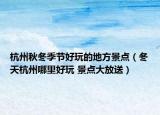 杭州秋冬季節(jié)好玩的地方景點(diǎn)（冬天杭州哪里好玩 景點(diǎn)大放送）