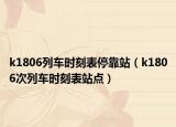 k1806列車時刻表?？空荆╧1806次列車時刻表站點）