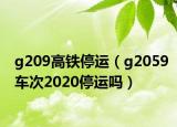 g209高鐵停運(yùn)（g2059車次2020停運(yùn)嗎）