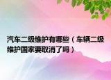汽車(chē)二級(jí)維護(hù)有哪些（車(chē)輛二級(jí)維護(hù)國(guó)家要取消了嗎）