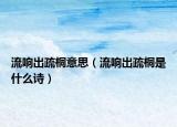 流響出疏桐意思（流響出疏桐是什么詩(shī)）