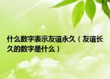 什么數(shù)字表示友誼永久（友誼長(zhǎng)久的數(shù)字是什么）