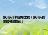 豫開(kāi)頭車牌是哪里的（豫開(kāi)頭的車牌號(hào)是哪的）