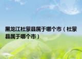黑龍江杜蒙縣屬于哪個(gè)市（杜蒙縣屬于哪個(gè)市）