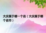 大慶屬于哪一個省（大慶屬于哪個省市）