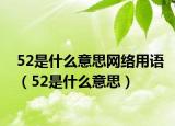 52是什么意思網(wǎng)絡(luò)用語（52是什么意思）