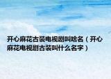 開心麻花古裝電視劇叫啥名（開心麻花電視劇古裝叫什么名字）