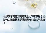 長沙汽車南站到湖南農業(yè)大學有多遠（長沙電力職業(yè)技術學院到湖南農業(yè)大學攻略）