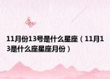11月份13號是什么星座（11月13是什么座星座月份）