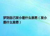 夢到自己發(fā)小是什么意思（發(fā)小是什么意思）