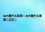 aph是什么動(dòng)漫（aph是什么意思二次元）