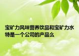 寶礦力風(fēng)味營養(yǎng)飲品和寶礦力水特是一個公司的產(chǎn)品么