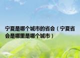 寧夏是哪個(gè)城市的省會(huì)（寧夏省會(huì)是哪里是哪個(gè)城市）