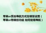 蘋果xr系統(tǒng)導航方式在哪里設置（蘋果xr有哪些功能 如何使用導航）