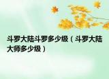 斗羅大陸斗羅多少級(jí)（斗羅大陸大師多少級(jí)）