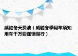 威馳冬天費油（威馳冬季用車須知 用車千萬要謹(jǐn)慎慢行）