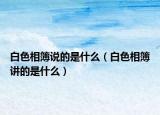 白色相簿說(shuō)的是什么（白色相簿講的是什么）