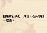 自來水石頭打一成語（石頭水打一成語）
