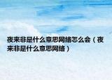 夜來非是什么意思網(wǎng)絡怎么會（夜來非是什么意思網(wǎng)絡）