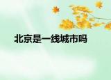 北京是一線城市嗎