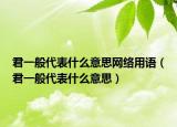 君一般代表什么意思網(wǎng)絡用語（君一般代表什么意思）