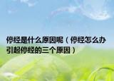 停經(jīng)是什么原因呢（停經(jīng)怎么辦 引起停經(jīng)的三個原因）