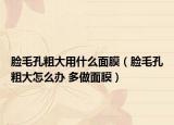 臉毛孔粗大用什么面膜（臉毛孔粗大怎么辦 多做面膜）