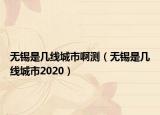 無錫是幾線城市啊測（無錫是幾線城市2020）