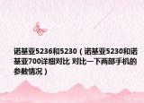 諾基亞5236和5230（諾基亞5230和諾基亞700詳細對比 對比一下兩部手機的參數(shù)情況）