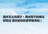 西米怎么包粽子（西米粽子的做法和包法 愛(ài)吃的你趕緊學(xué)起來(lái)啦）