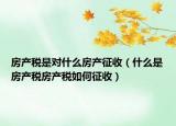 房產(chǎn)稅是對(duì)什么房產(chǎn)征收（什么是房產(chǎn)稅房產(chǎn)稅如何征收）