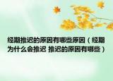 經(jīng)期推遲的原因有哪些原因（經(jīng)期為什么會推遲 推遲的原因有哪些）