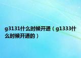 g3131什么時候開通（g1333什么時候開通的）