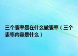 三個表率是在什么做表率（三個表率內(nèi)容是什么）