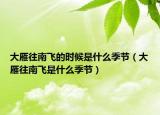 大雁往南飛的時候是什么季節(jié)（大雁往南飛是什么季節(jié)）