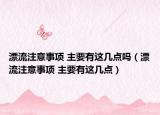 漂流注意事項 主要有這幾點嗎（漂流注意事項 主要有這幾點）