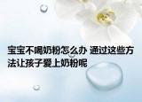 寶寶不喝奶粉怎么辦 通過(guò)這些方法讓孩子愛(ài)上奶粉呢