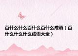百什么什么百什么百什么成語（百什么什么什么成語大全）