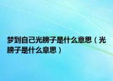 夢(mèng)到自己光膀子是什么意思（光膀子是什么意思）