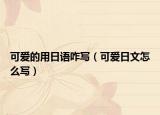 可愛(ài)的用日語(yǔ)咋寫（可愛(ài)日文怎么寫）