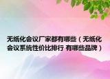 無紙化會議廠家都有哪些（無紙化會議系統(tǒng)性價比排行 有哪些品牌）