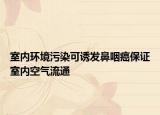 室內環(huán)境污染可誘發(fā)鼻咽癌保證室內空氣流通