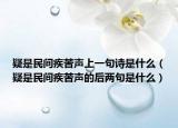 疑是民間疾苦聲上一句詩是什么（疑是民間疾苦聲的后兩句是什么）