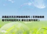 消毒能殺死非洲豬瘟病毒嗎（非洲豬瘟病毒可怕嗎如何殺滅 要去正規(guī)市場買）