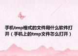 手機(jī)tmp格式的文件用什么軟件打開（手機(jī)上的tmp文件怎么打開）